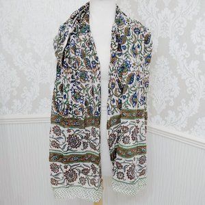 Lotus Flower Print Decorative Accent Fashion Scarf Accessory